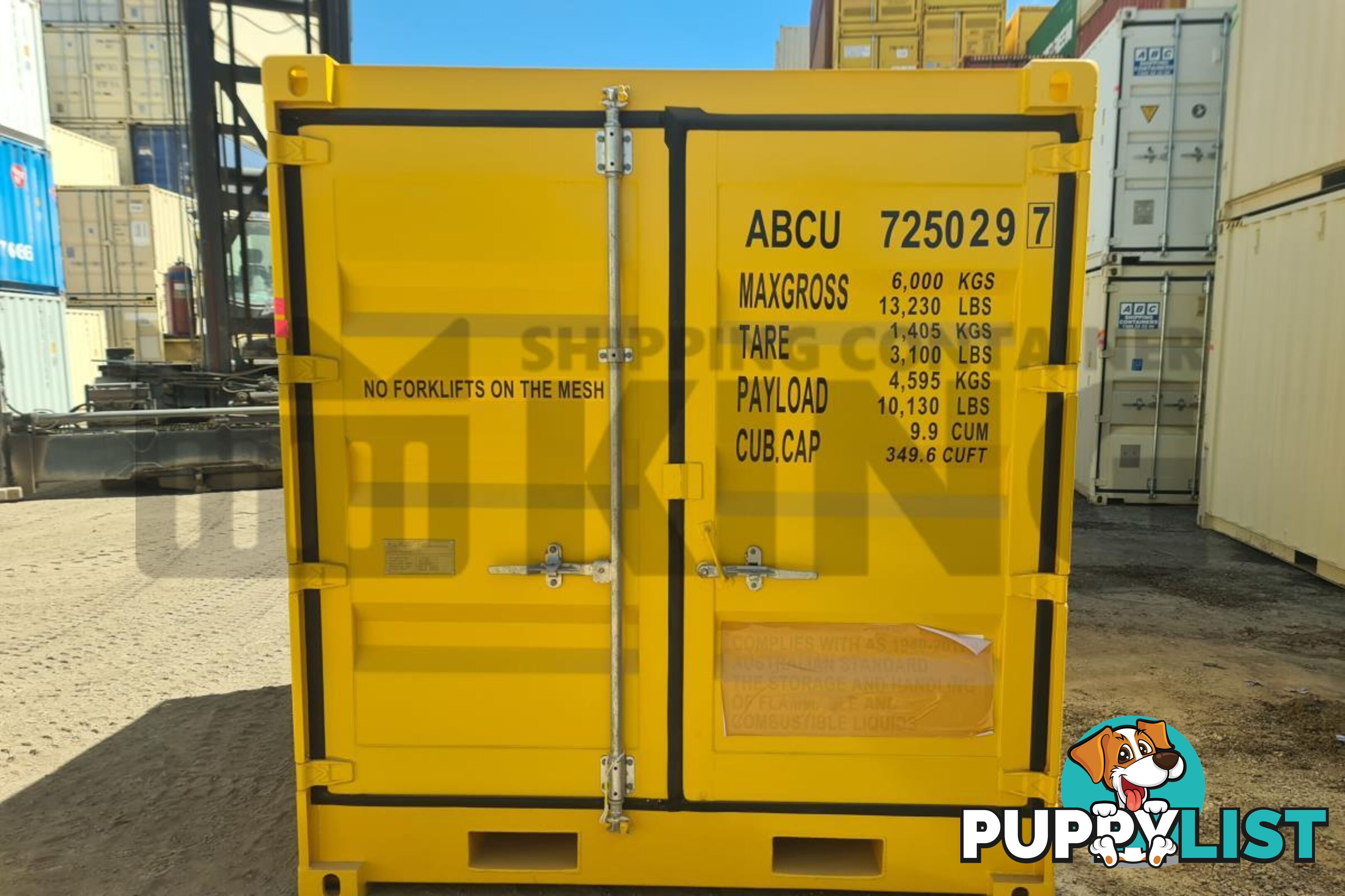 8' DANGEROUS GOODS SHIPPING CONTAINER (4 CORNER POST) - in Brisbane