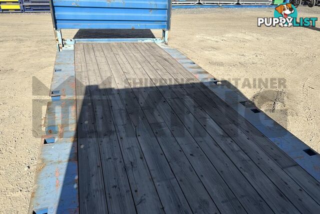 20' FLAT RACK SHIPPING CONTAINER (WITH COLLAPSIBLE ENDS)