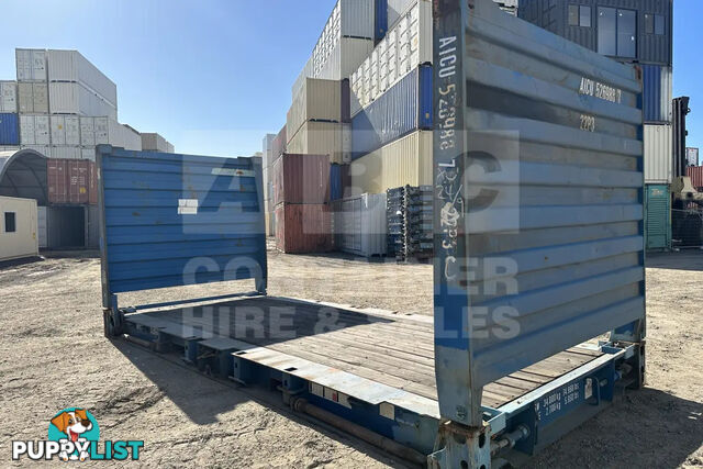 20' FLAT RACK SHIPPING CONTAINER (WITH COLLAPSIBLE ENDS)