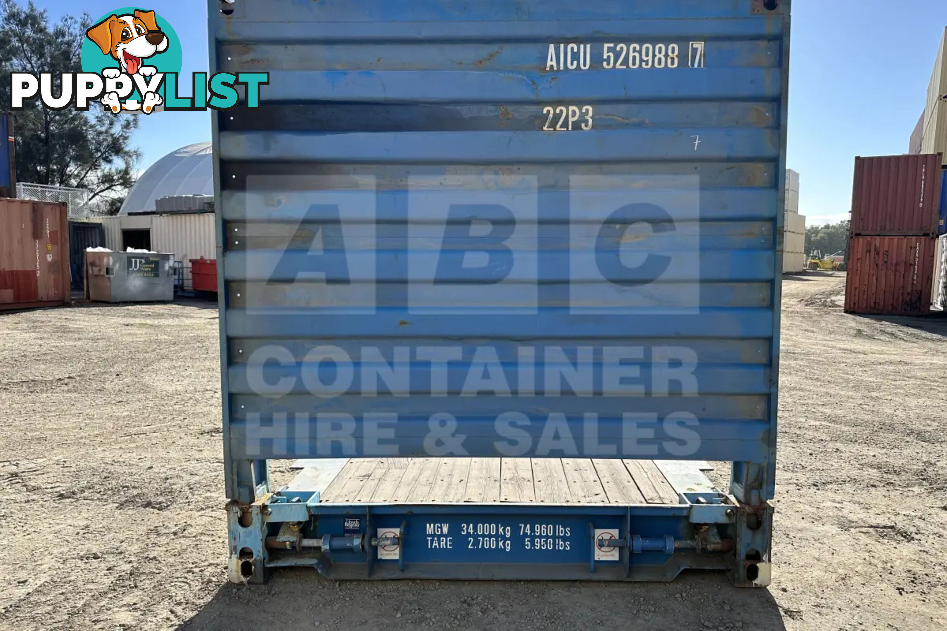 20' FLAT RACK SHIPPING CONTAINER (WITH COLLAPSIBLE ENDS)