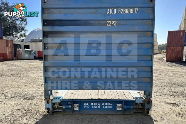 20' FLAT RACK SHIPPING CONTAINER (WITH COLLAPSIBLE ENDS)