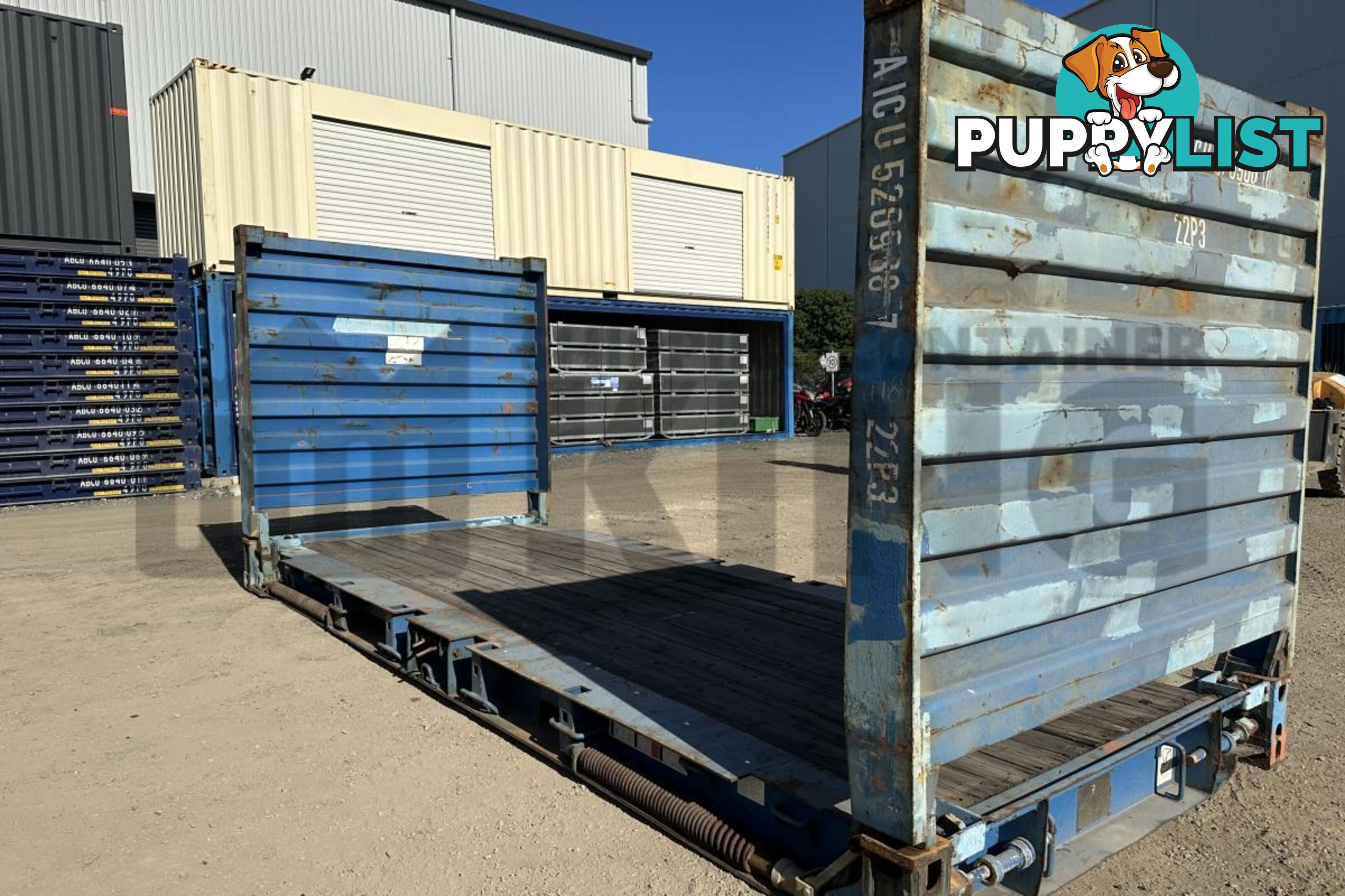20' FLAT RACK SHIPPING CONTAINER (WITH COLLAPSIBLE ENDS)