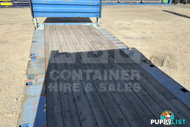 20' FLAT RACK SHIPPING CONTAINER (WITH COLLAPSIBLE ENDS)