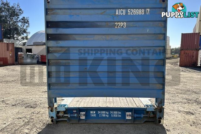 20' FLAT RACK SHIPPING CONTAINER (WITH COLLAPSIBLE ENDS)