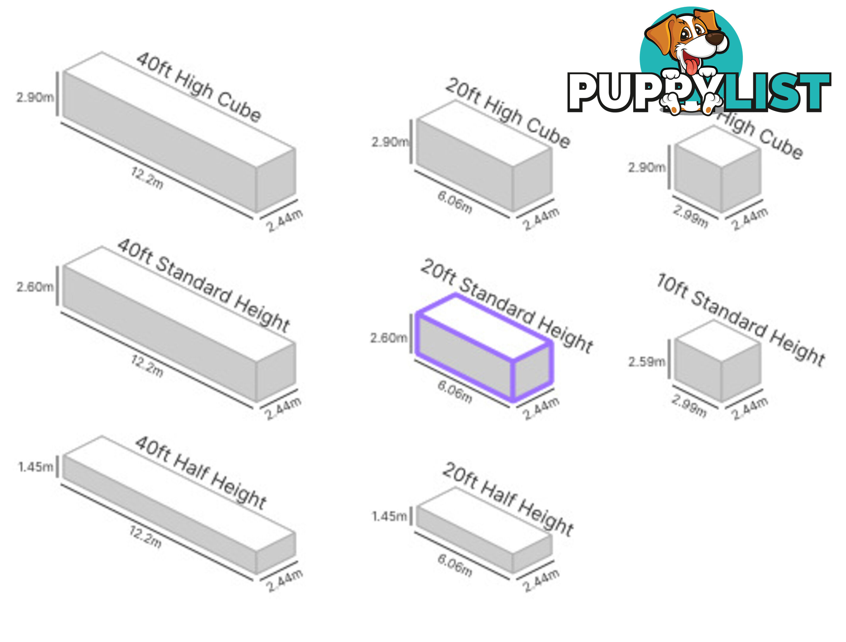 20' STANDARD HEIGHT SHIPPING CONTAINER (STEEL FLOOR)