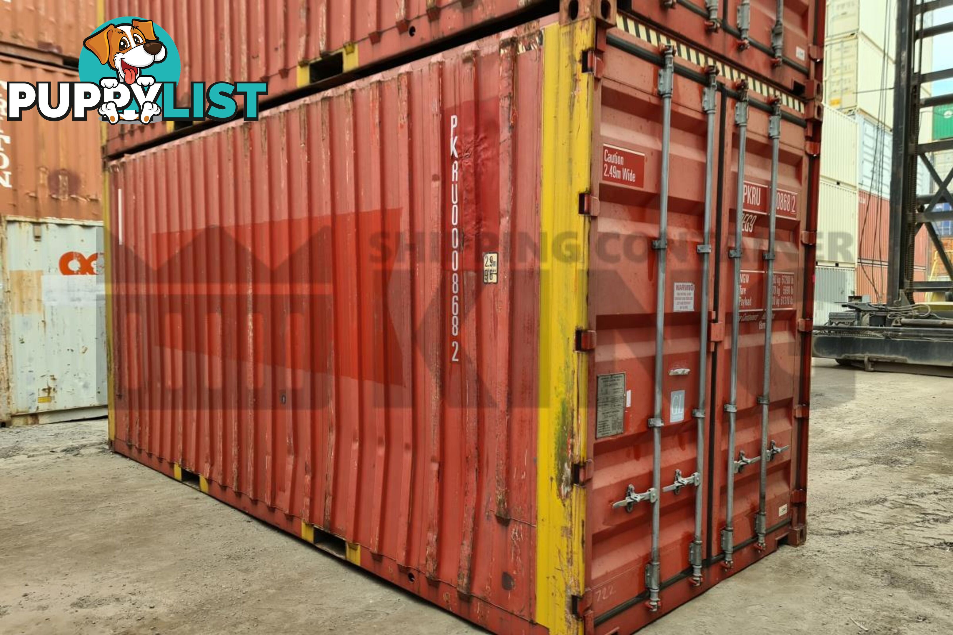 20' HIGH CUBE BULKER SHIPPING CONTAINER (STEEL FLOOR WITH ROOF HATCHES, 2 PALLETS WIDE)