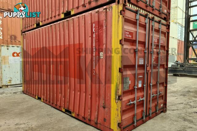 20' HIGH CUBE BULKER SHIPPING CONTAINER (STEEL FLOOR WITH ROOF HATCHES, 2 PALLETS WIDE)