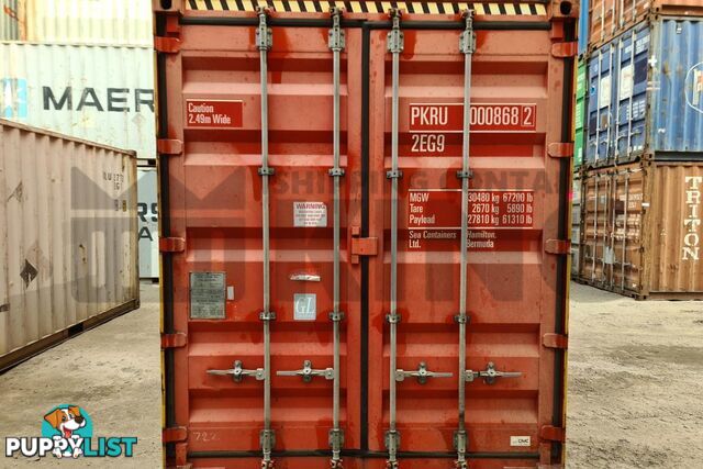 20' HIGH CUBE BULKER SHIPPING CONTAINER (STEEL FLOOR WITH ROOF HATCHES, 2 PALLETS WIDE)