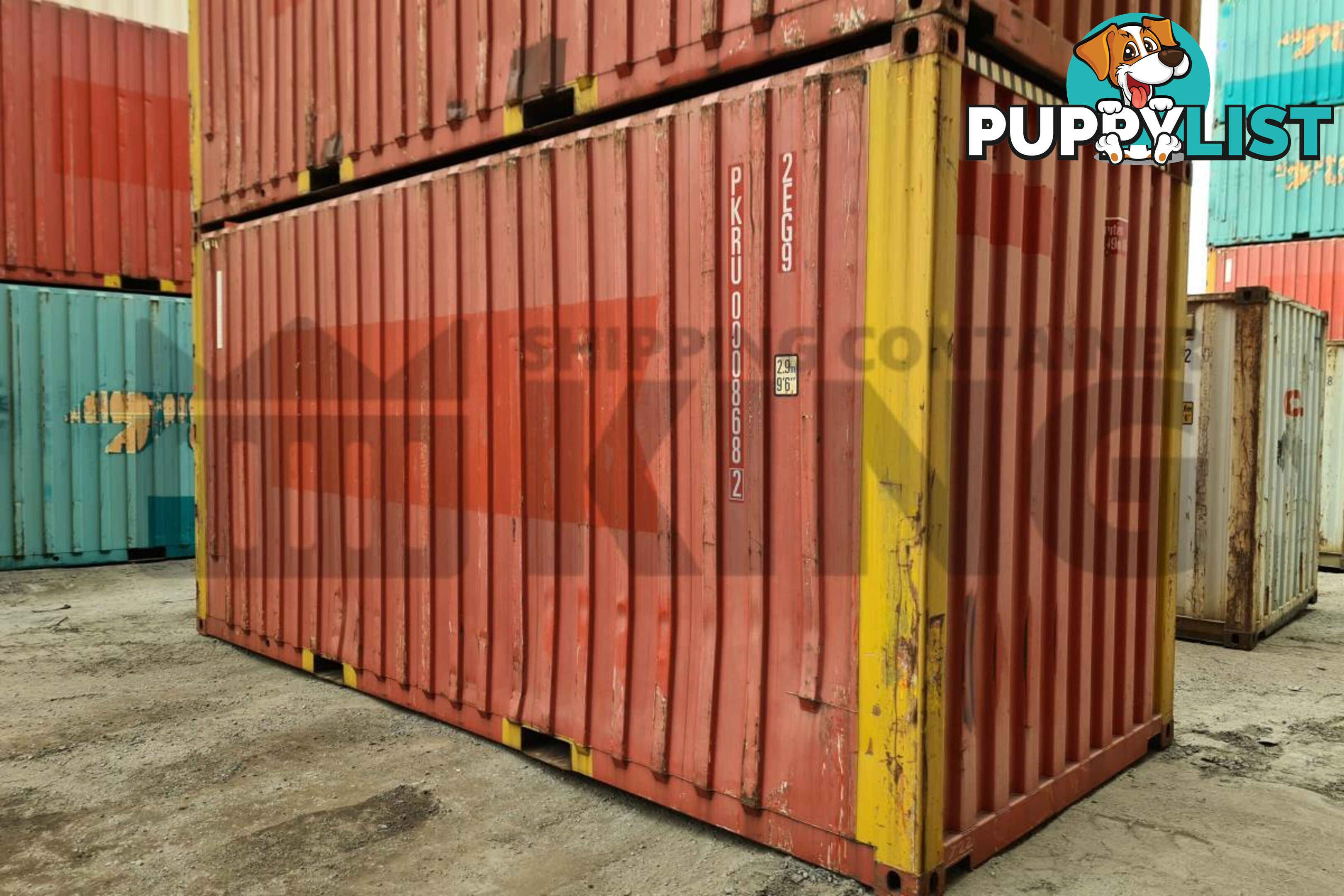 20' HIGH CUBE BULKER SHIPPING CONTAINER (STEEL FLOOR WITH ROOF HATCHES, 2 PALLETS WIDE)