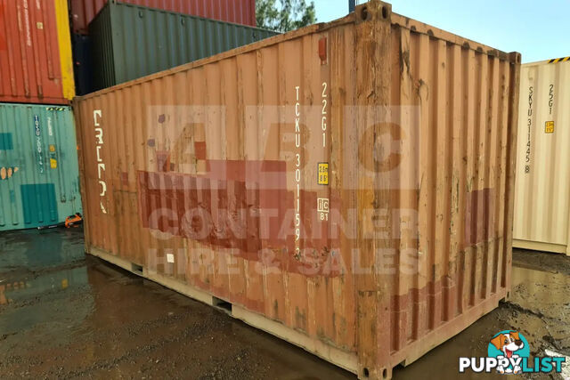 20' STANDARD HEIGHT SHIPPING CONTAINER (AS-IS CONDITION) - in Toowoomba