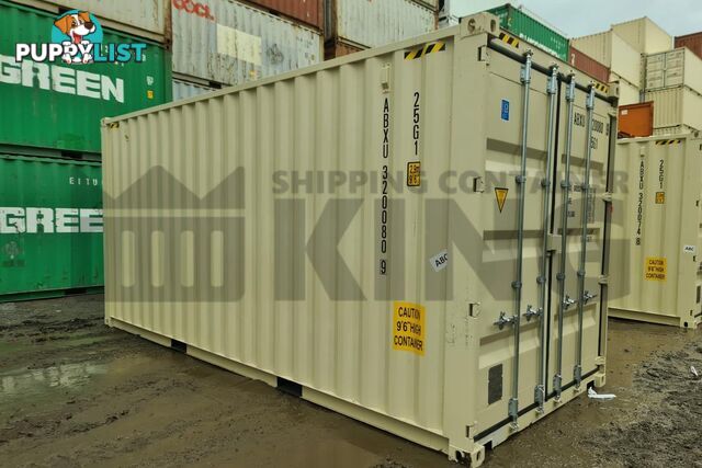 20' HIGH CUBE SHIPPING CONTAINER (WITH TIE RAILS)