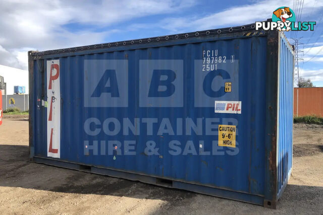 20' HIGH CUBE OPEN TOP SHIPPING CONTAINER (TARP AND BOWS)