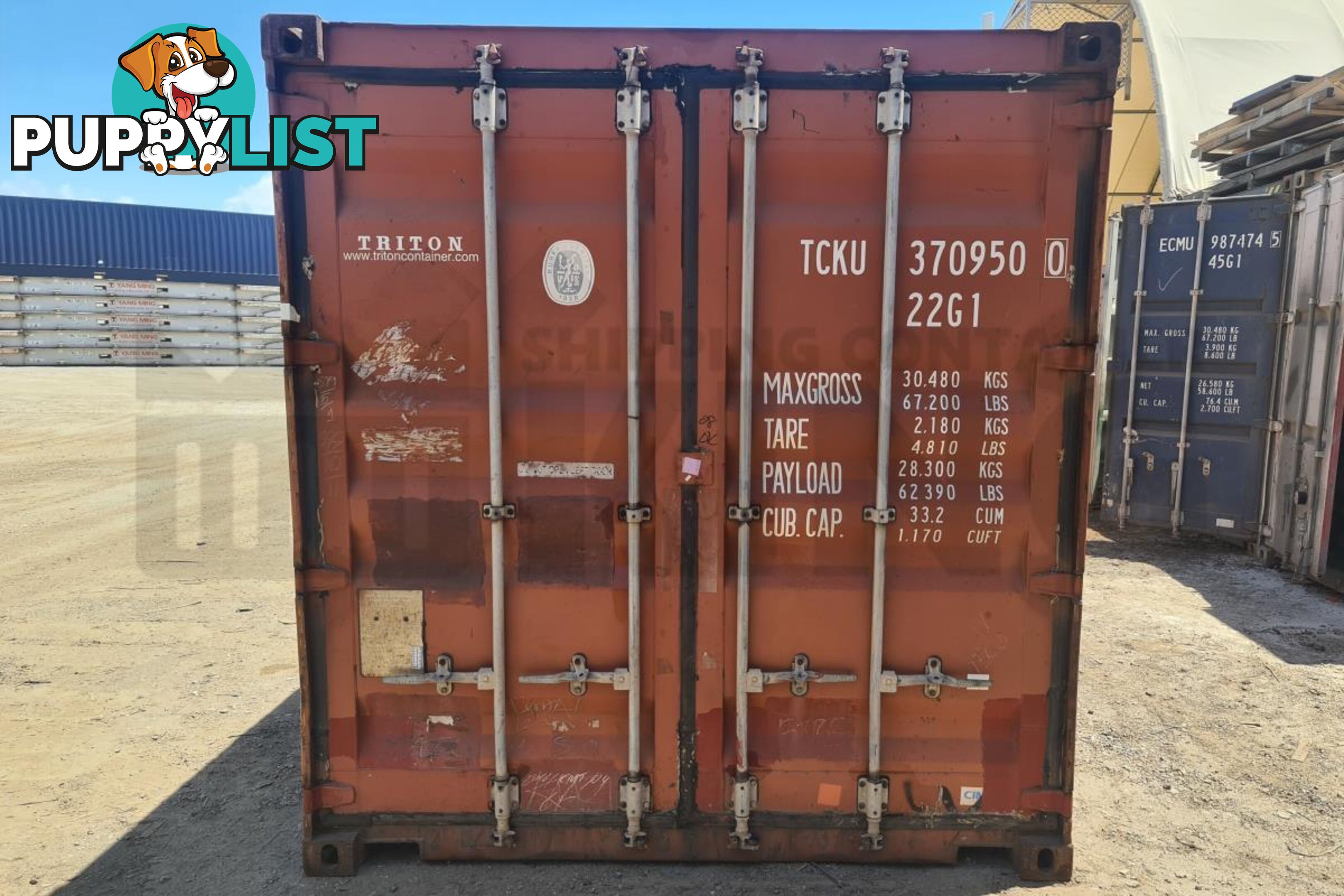 20' STANDARD HEIGHT SHIPPING CONTAINER - in Brisbane