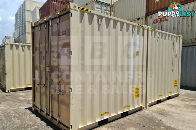 20' HIGH CUBE SHIPPING CONTAINER (2 X 10' HIGH CUBE SHIPPING CONTAINERS LOCKED TOGETHER)