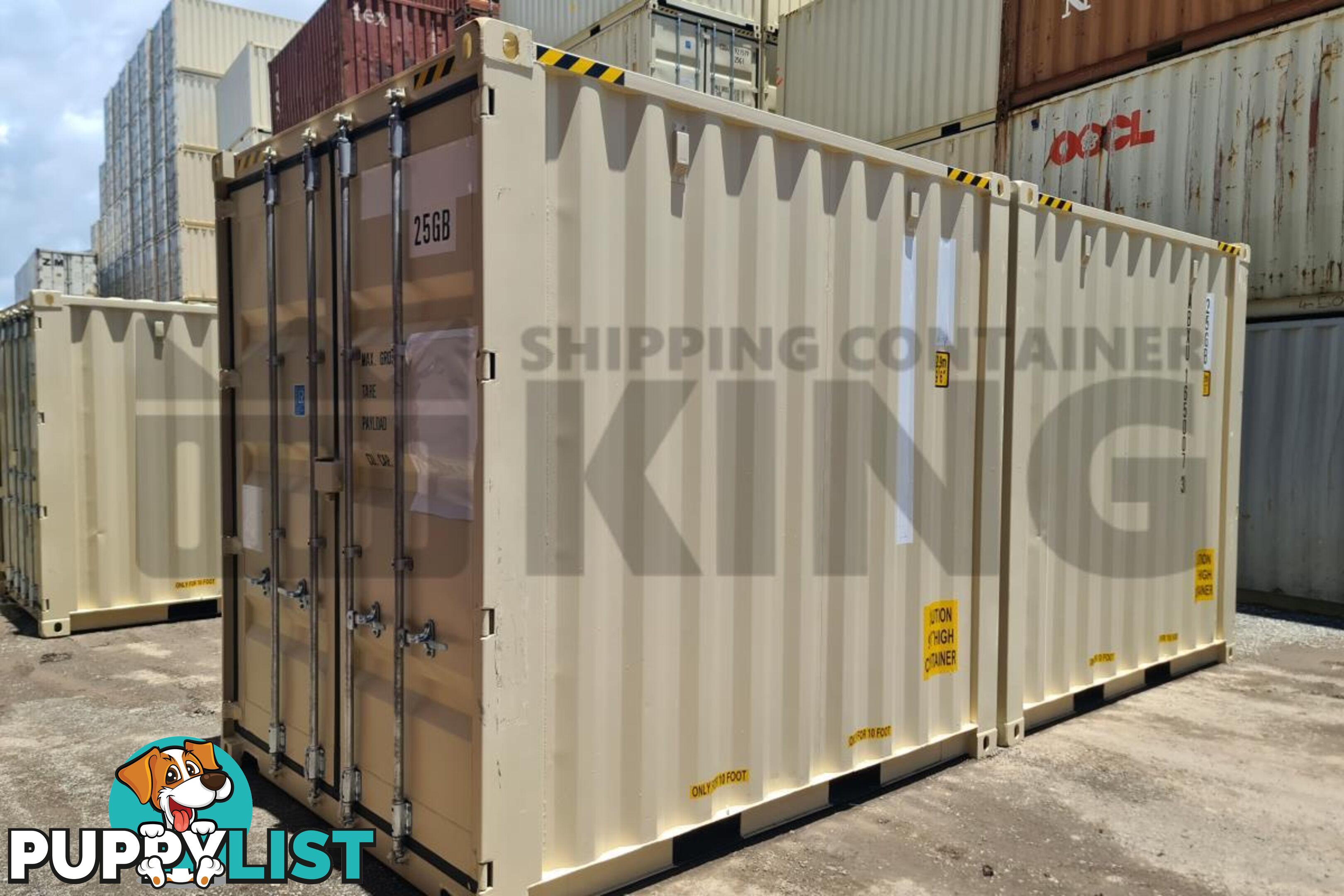 20' HIGH CUBE SHIPPING CONTAINER (2 X 10' HIGH CUBE SHIPPING CONTAINERS LOCKED TOGETHER)