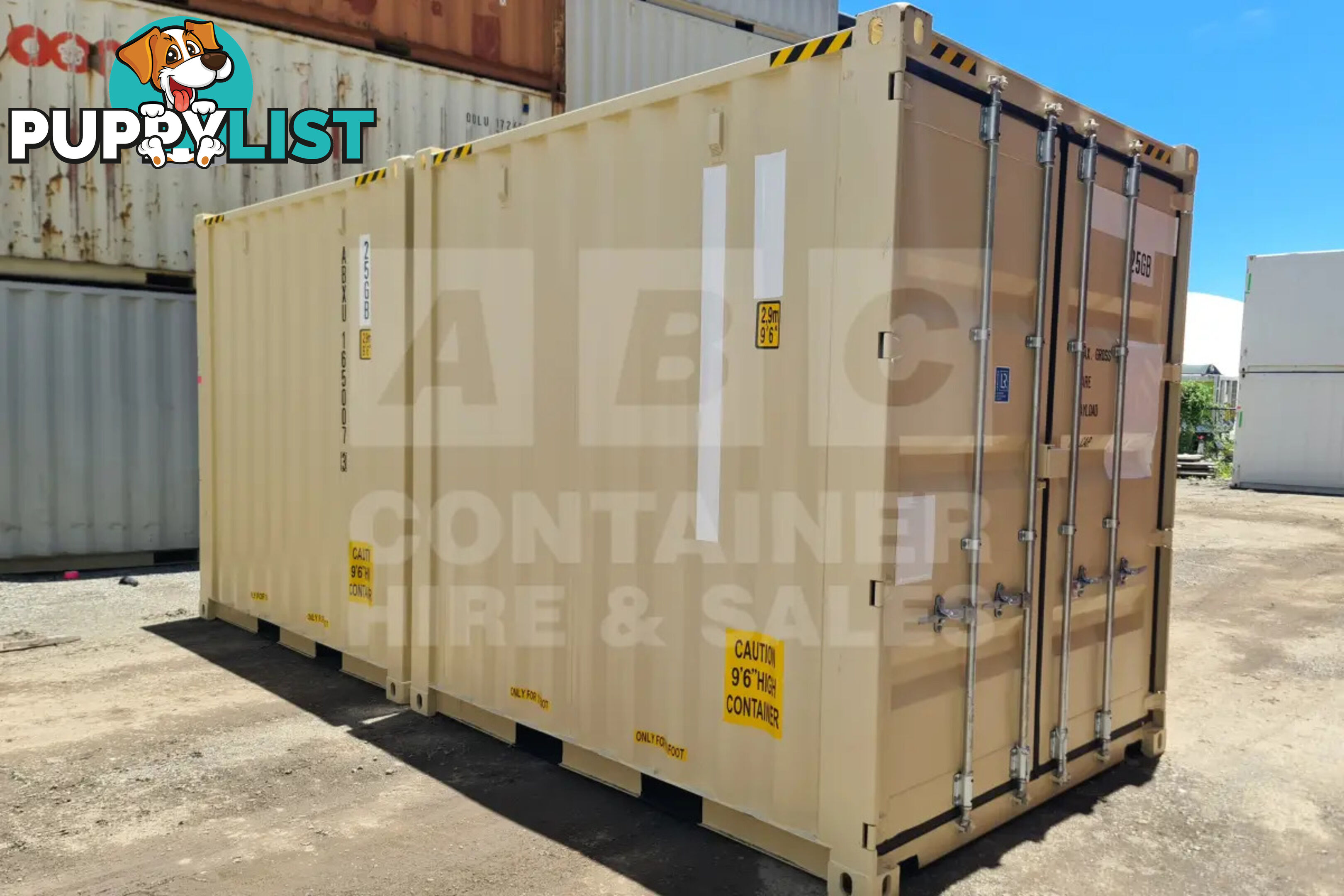 20' HIGH CUBE SHIPPING CONTAINER (2 X 10' HIGH CUBE SHIPPING CONTAINERS LOCKED TOGETHER)
