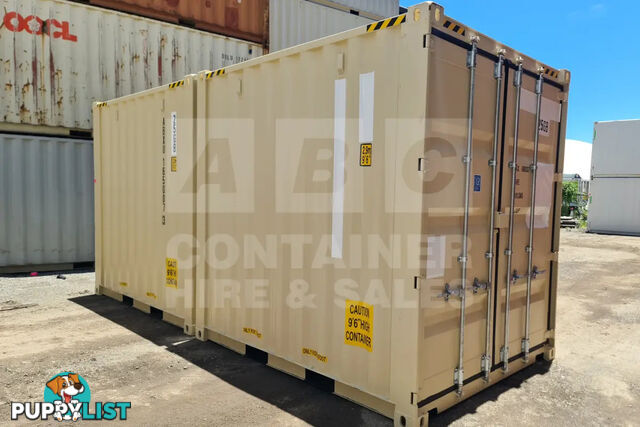 20' HIGH CUBE SHIPPING CONTAINER (2 X 10' HIGH CUBE SHIPPING CONTAINERS LOCKED TOGETHER)