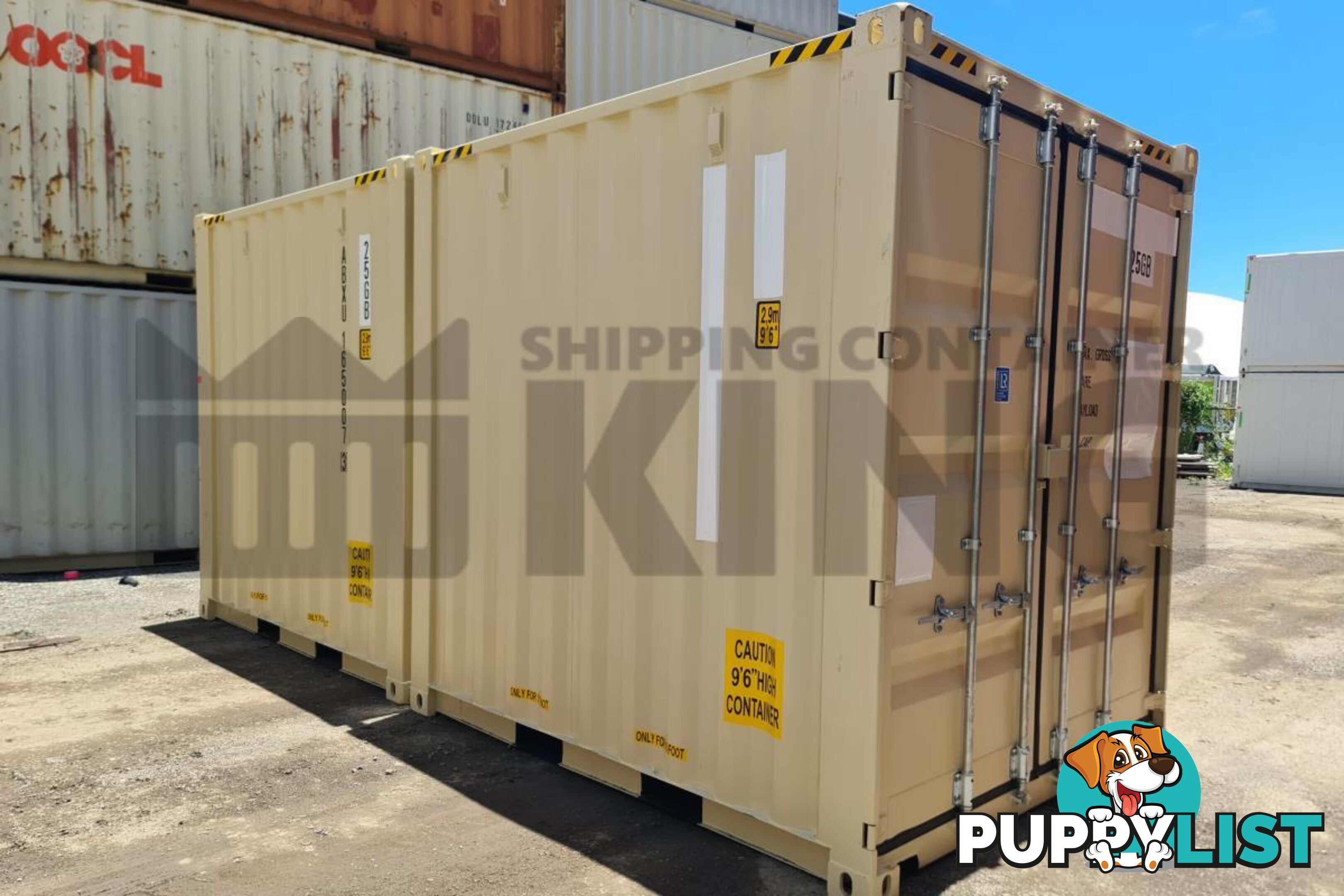 20' HIGH CUBE SHIPPING CONTAINER (2 X 10' HIGH CUBE SHIPPING CONTAINERS LOCKED TOGETHER)