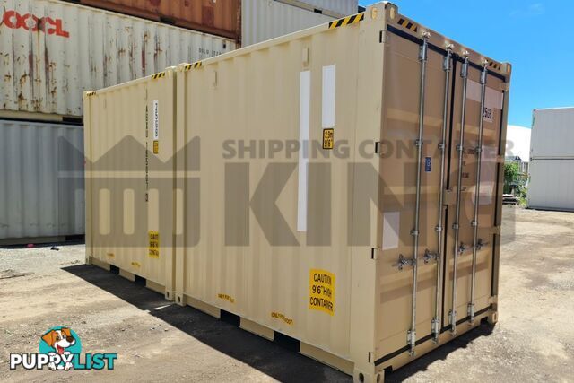 20' HIGH CUBE SHIPPING CONTAINER (2 X 10' HIGH CUBE SHIPPING CONTAINERS LOCKED TOGETHER)