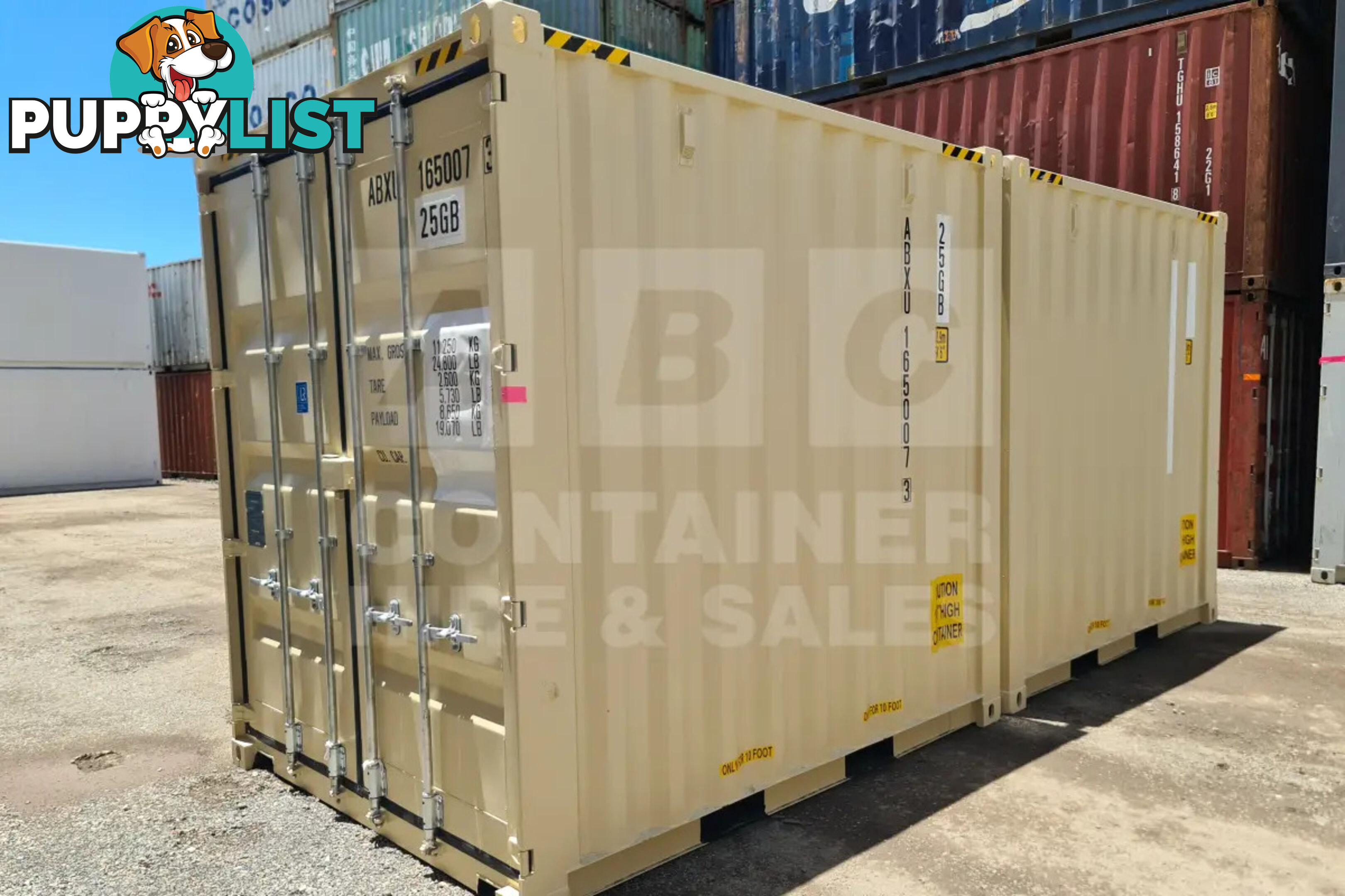 20' HIGH CUBE SHIPPING CONTAINER (2 X 10' HIGH CUBE SHIPPING CONTAINERS LOCKED TOGETHER)