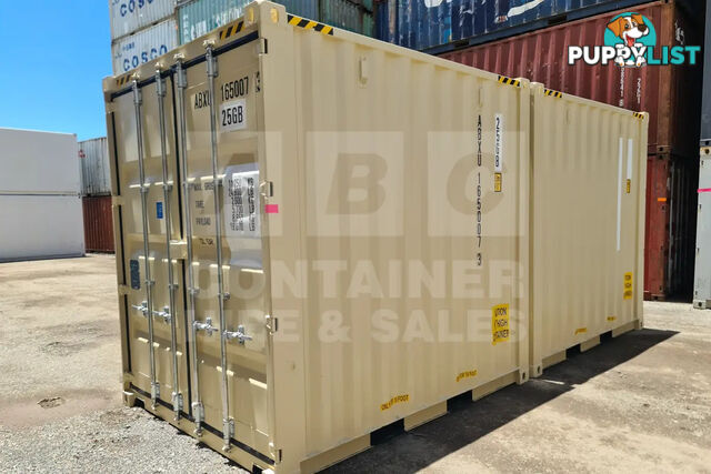 20' HIGH CUBE SHIPPING CONTAINER (2 X 10' HIGH CUBE SHIPPING CONTAINERS LOCKED TOGETHER)