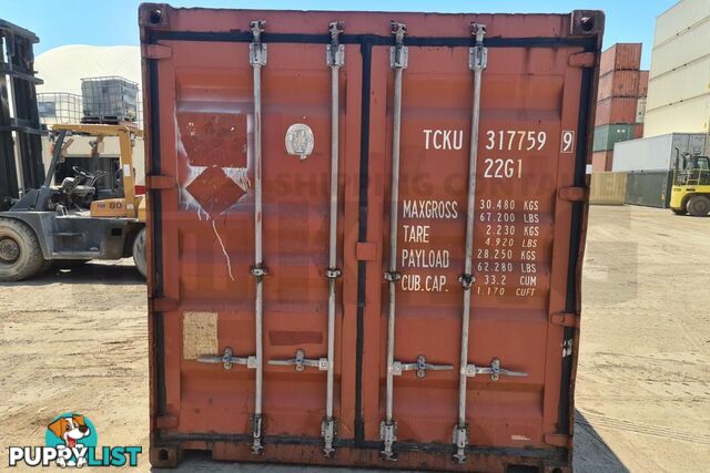 20' STANDARD HEIGHT SHIPPING CONTAINER - in Brisbane