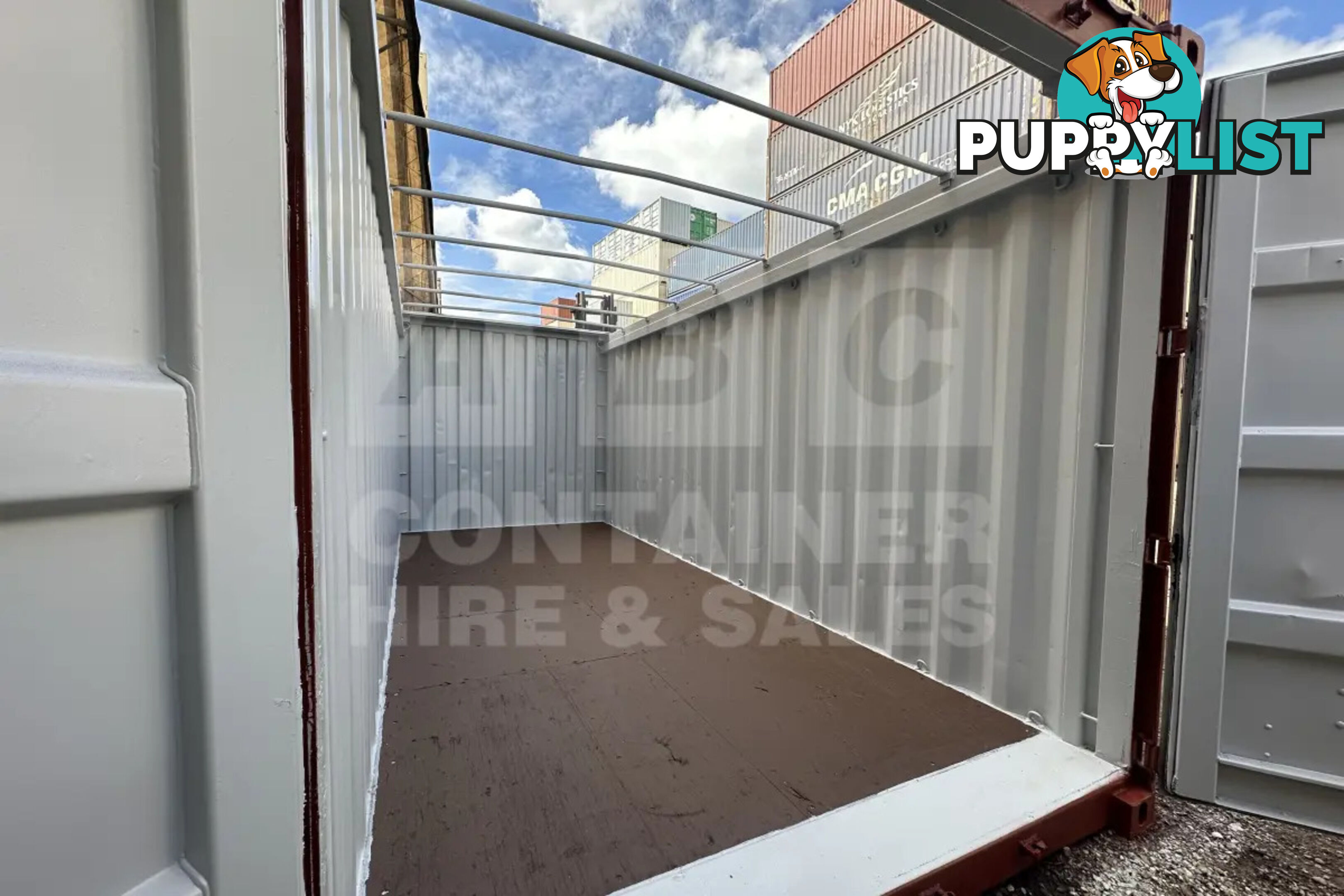 20' STANDARD HEIGHT OPEN TOP SHIPPING CONTAINER (TARP AND BOWS)