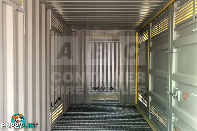 20' HIGH CUBE SIDE OPENING DANGEROUS GOODS SHIPPING CONTAINER - in Brisbane