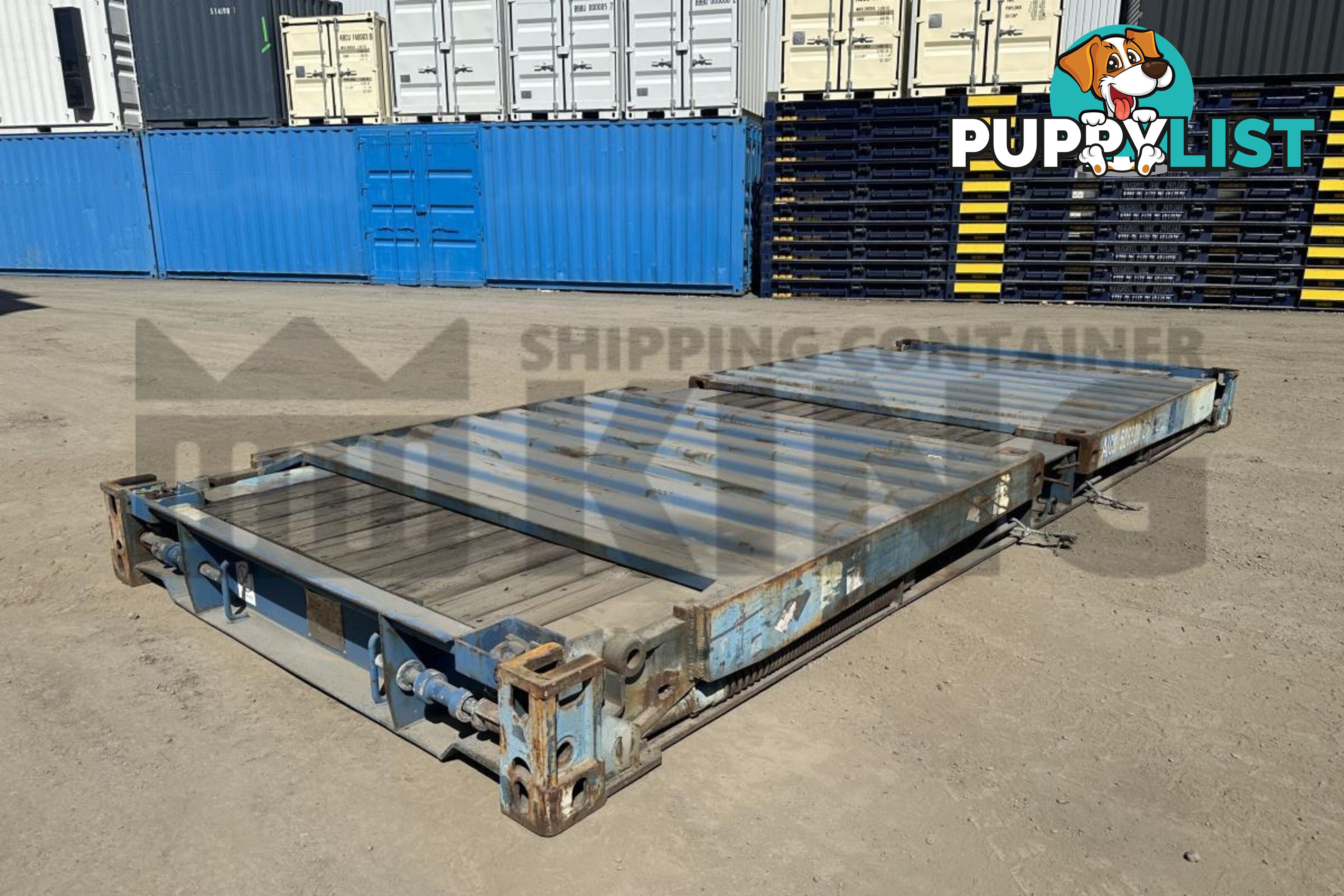 20' FLAT RACK SHIPPING CONTAINER (WITH COLLAPSIBLE ENDS)