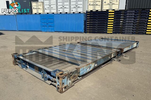 20' FLAT RACK SHIPPING CONTAINER (WITH COLLAPSIBLE ENDS)