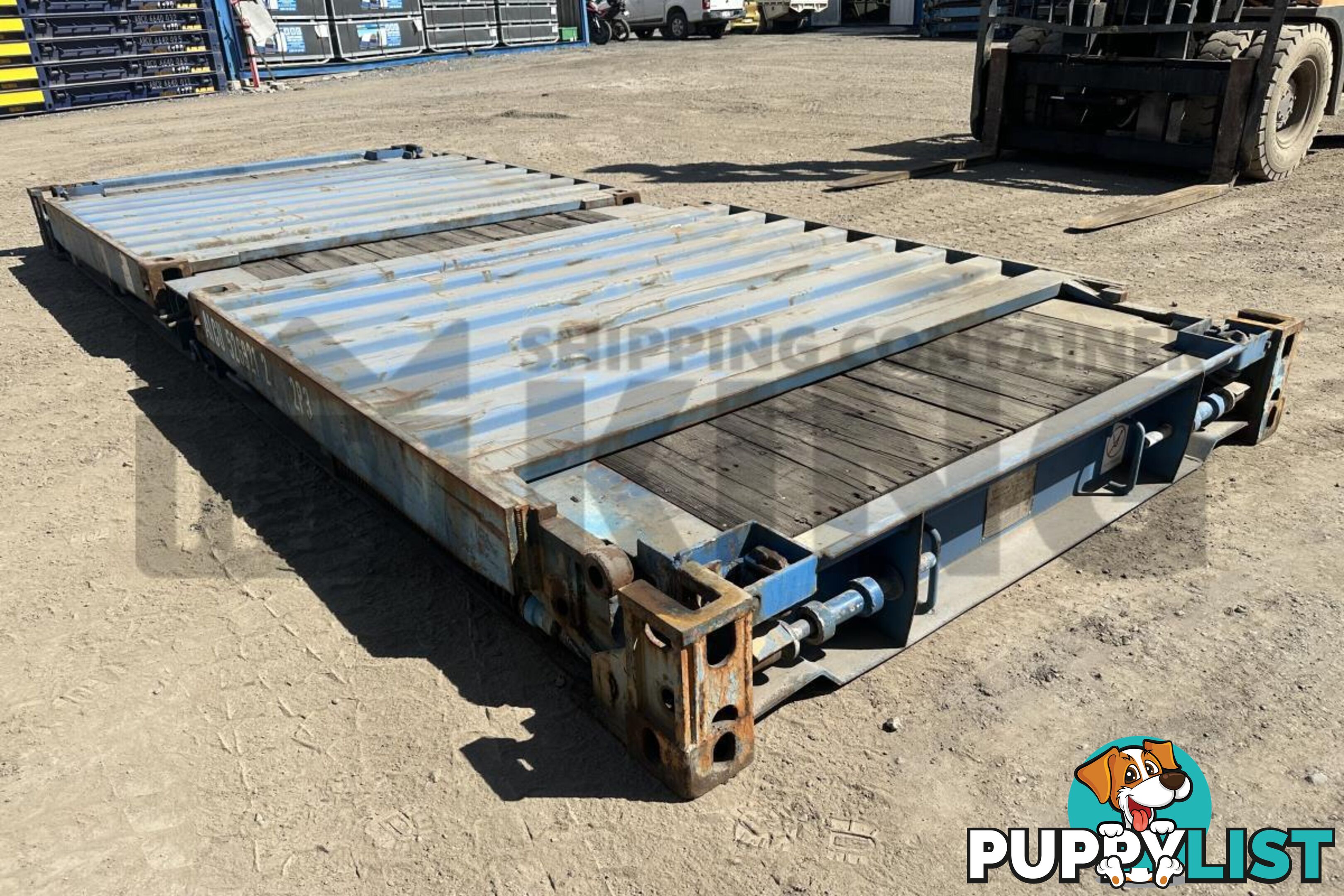 20' FLAT RACK SHIPPING CONTAINER (WITH COLLAPSIBLE ENDS)