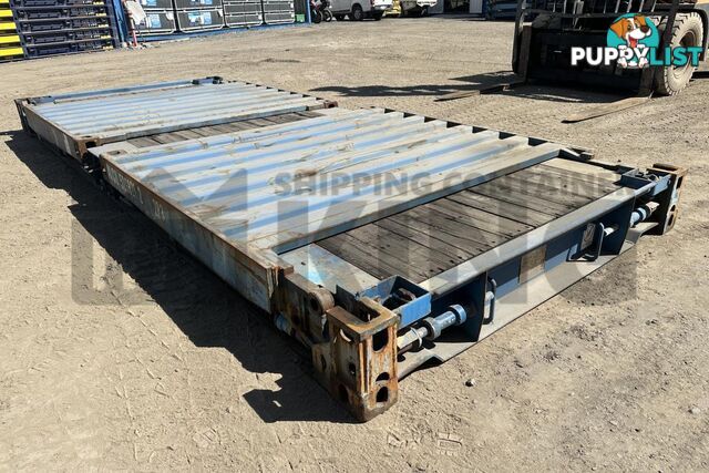 20' FLAT RACK SHIPPING CONTAINER (WITH COLLAPSIBLE ENDS)