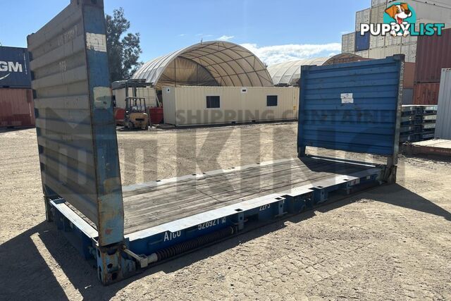 20' FLAT RACK SHIPPING CONTAINER (WITH COLLAPSIBLE ENDS)