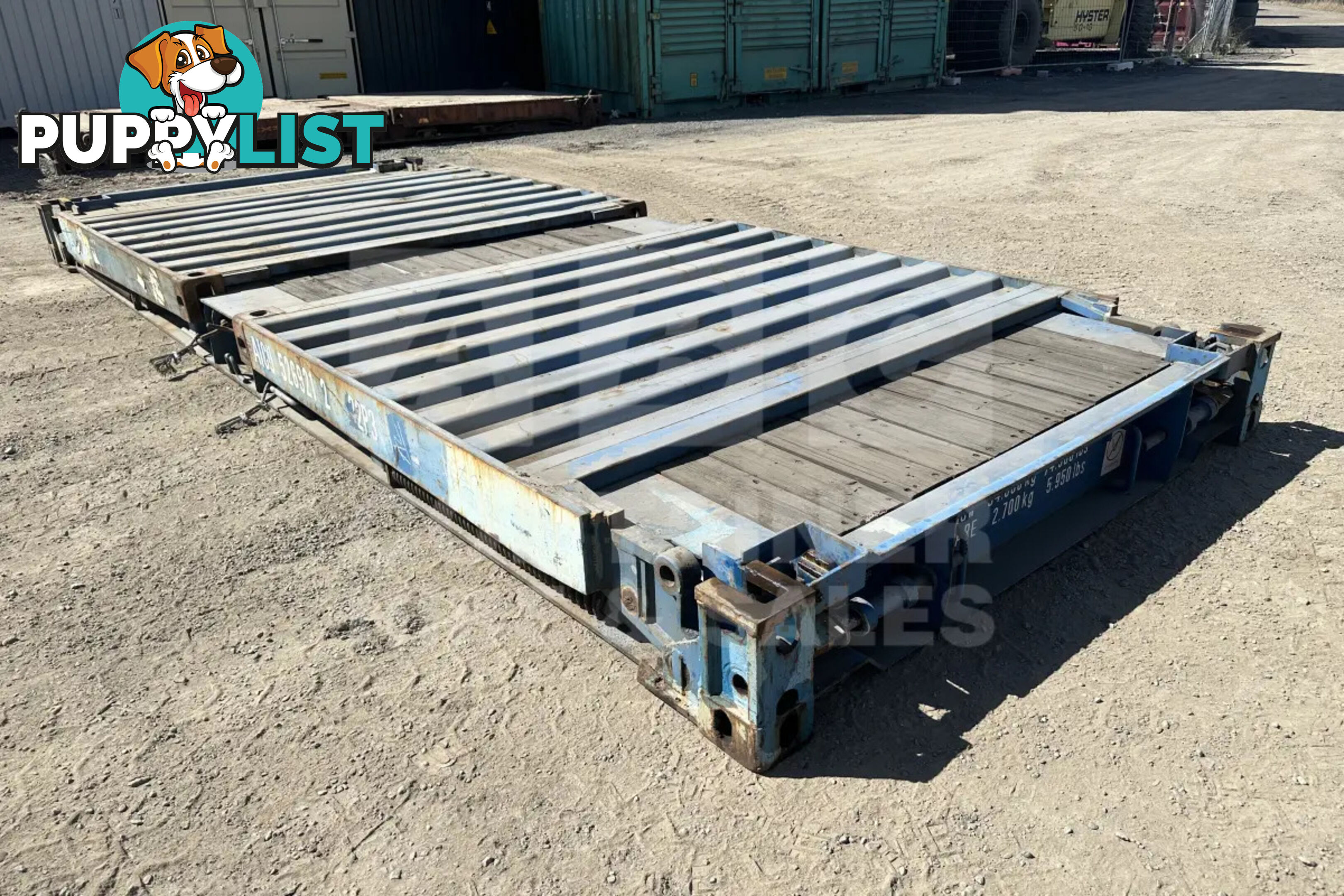 20' FLAT RACK SHIPPING CONTAINER (WITH COLLAPSIBLE ENDS)