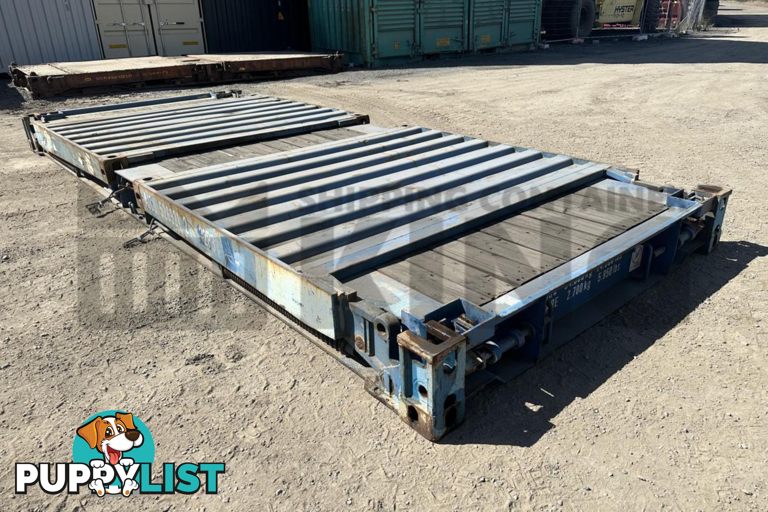 20' FLAT RACK SHIPPING CONTAINER (WITH COLLAPSIBLE ENDS)