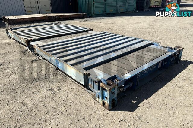 20' FLAT RACK SHIPPING CONTAINER (WITH COLLAPSIBLE ENDS)