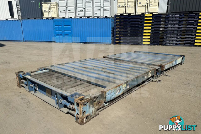 20' FLAT RACK SHIPPING CONTAINER (WITH COLLAPSIBLE ENDS)