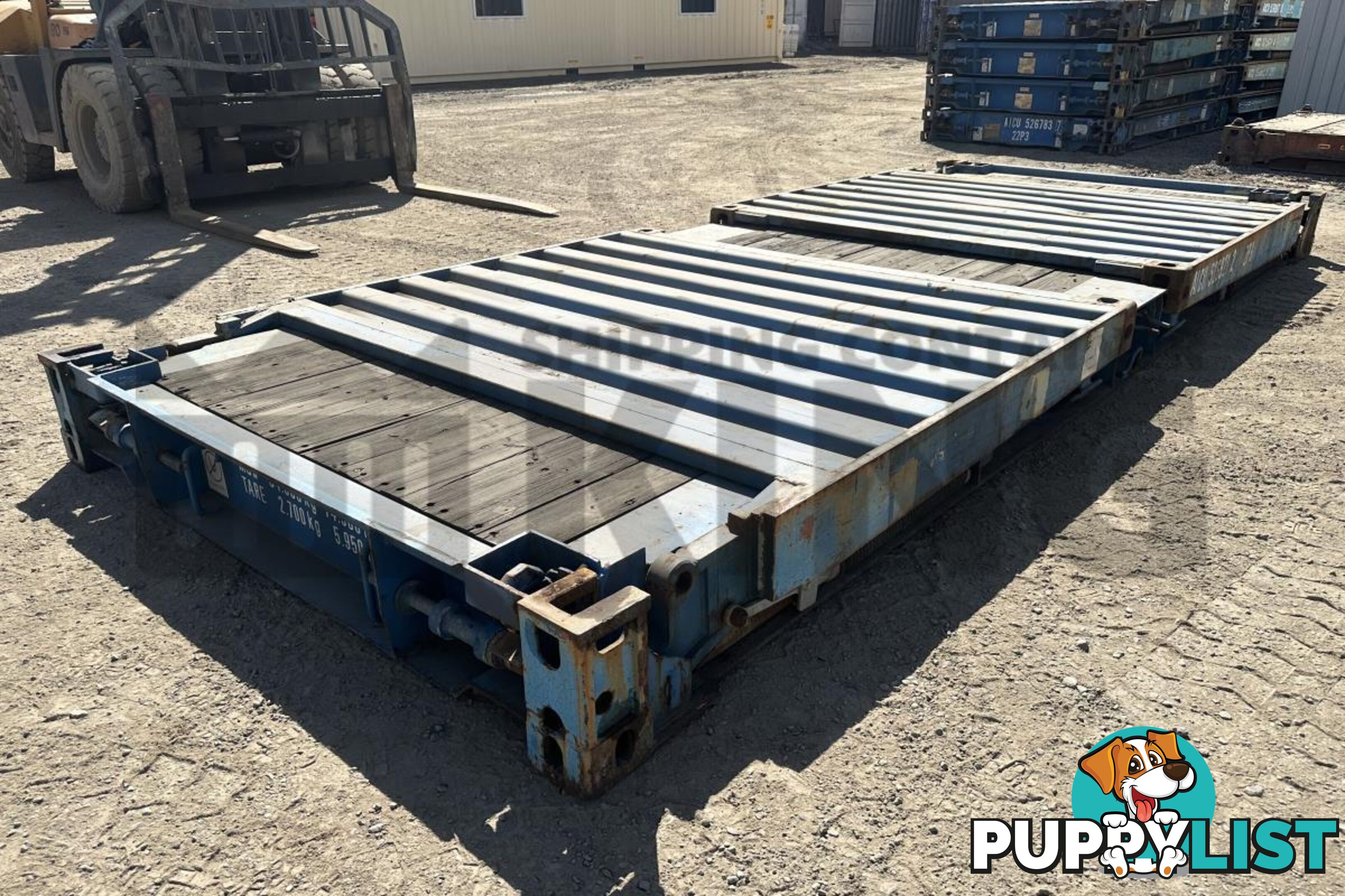 20' FLAT RACK SHIPPING CONTAINER (WITH COLLAPSIBLE ENDS)