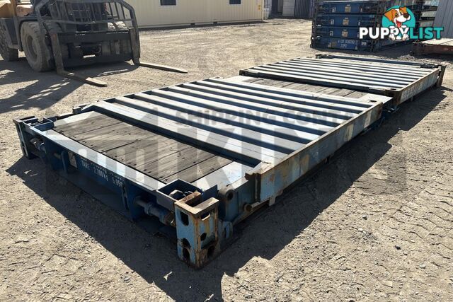 20' FLAT RACK SHIPPING CONTAINER (WITH COLLAPSIBLE ENDS)