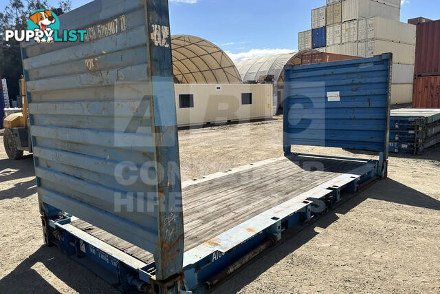20' FLAT RACK SHIPPING CONTAINER (WITH COLLAPSIBLE ENDS)