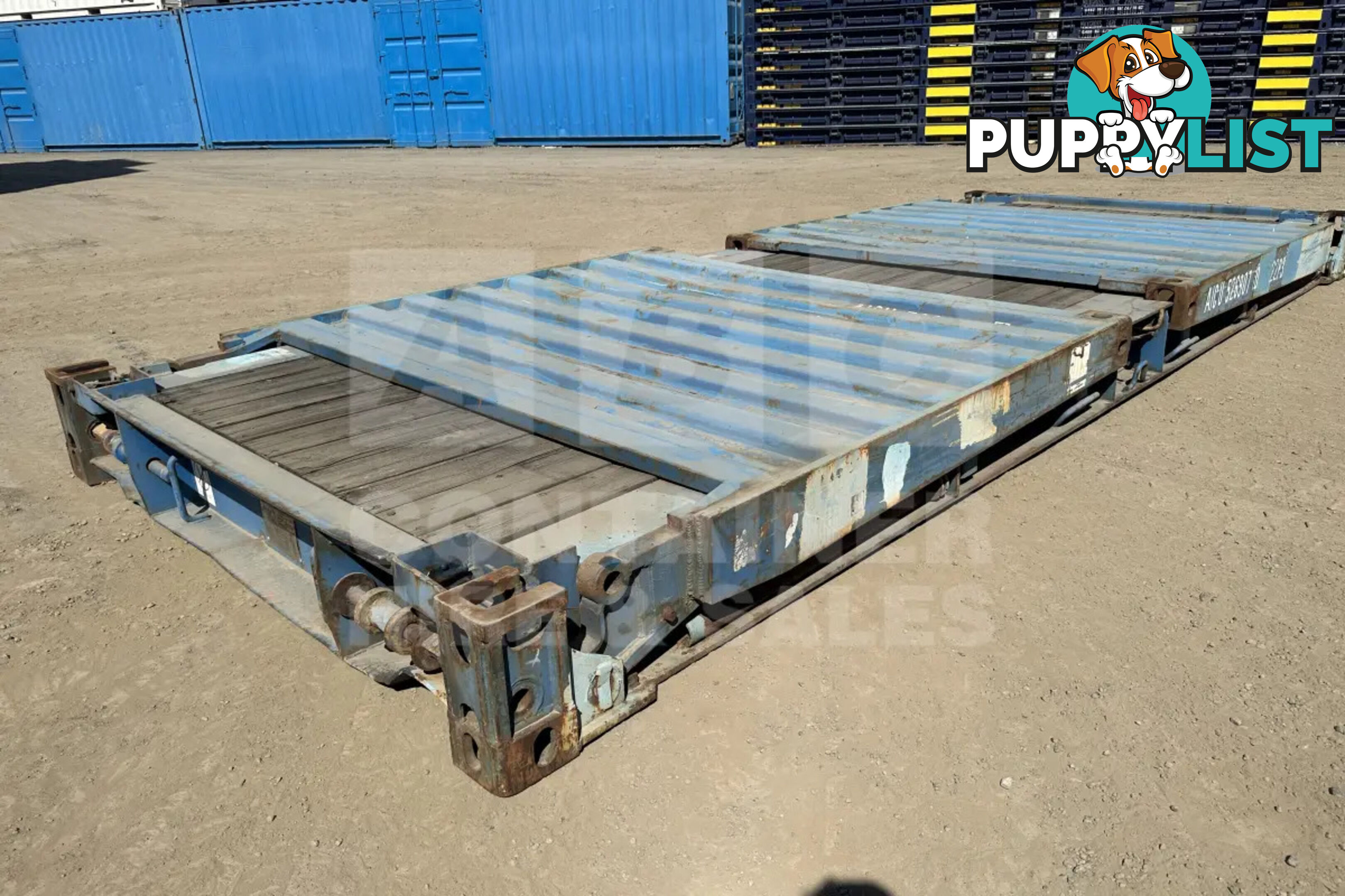 20' FLAT RACK SHIPPING CONTAINER (WITH COLLAPSIBLE ENDS)