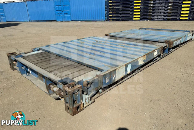 20' FLAT RACK SHIPPING CONTAINER (WITH COLLAPSIBLE ENDS)