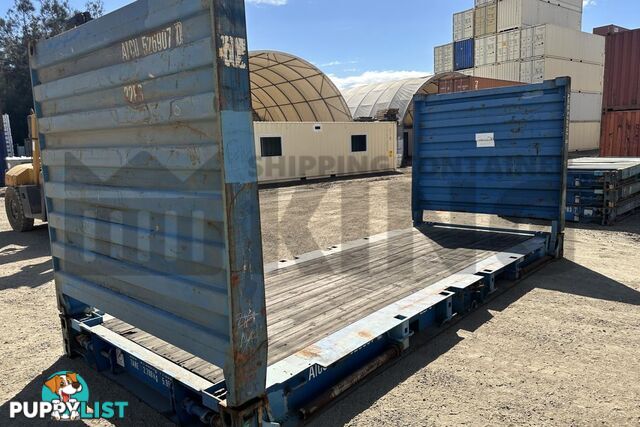 20' FLAT RACK SHIPPING CONTAINER (WITH COLLAPSIBLE ENDS)