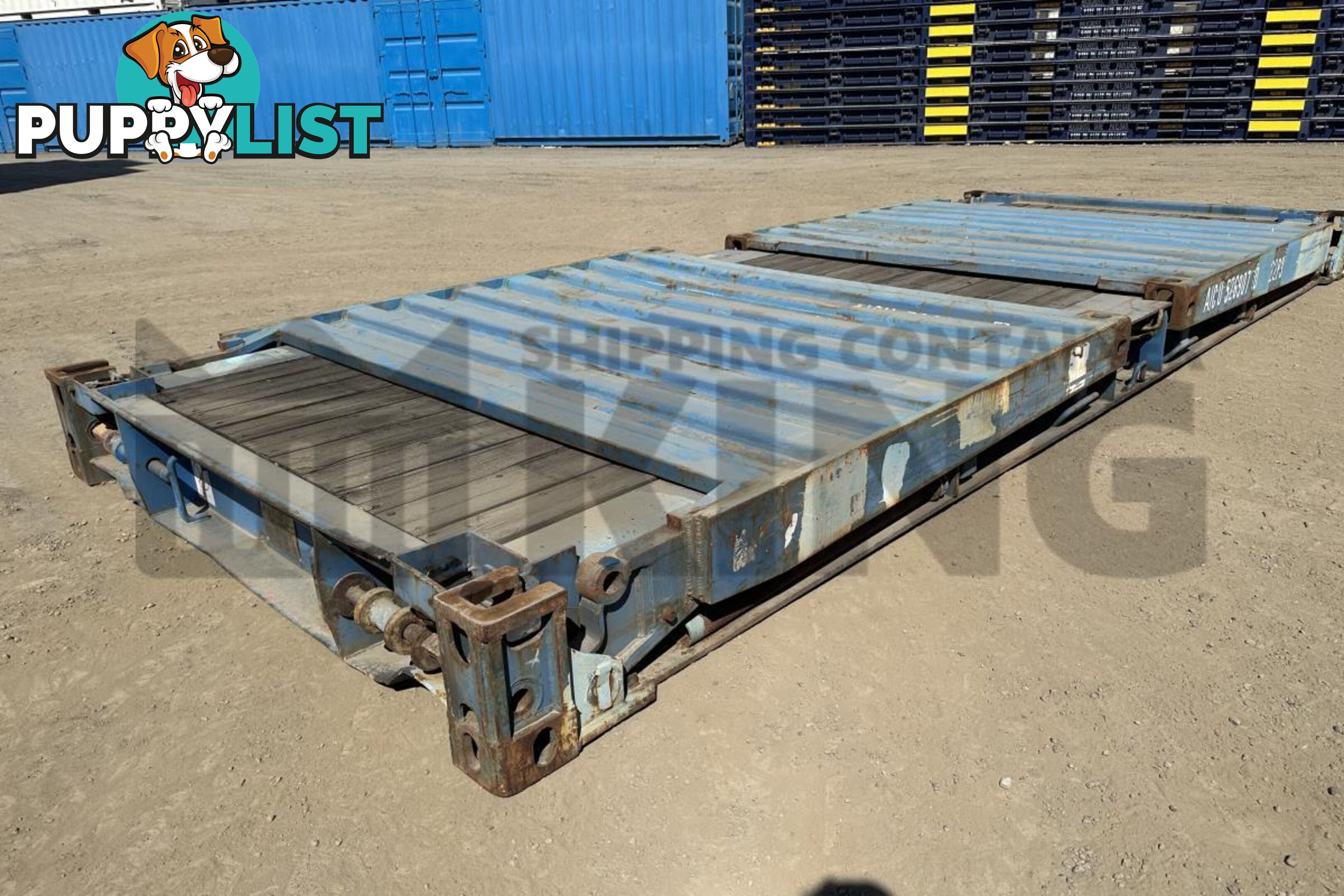 20' FLAT RACK SHIPPING CONTAINER (WITH COLLAPSIBLE ENDS)