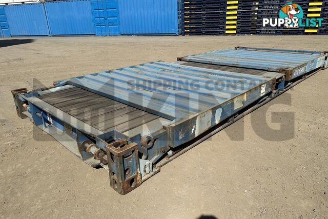 20' FLAT RACK SHIPPING CONTAINER (WITH COLLAPSIBLE ENDS)