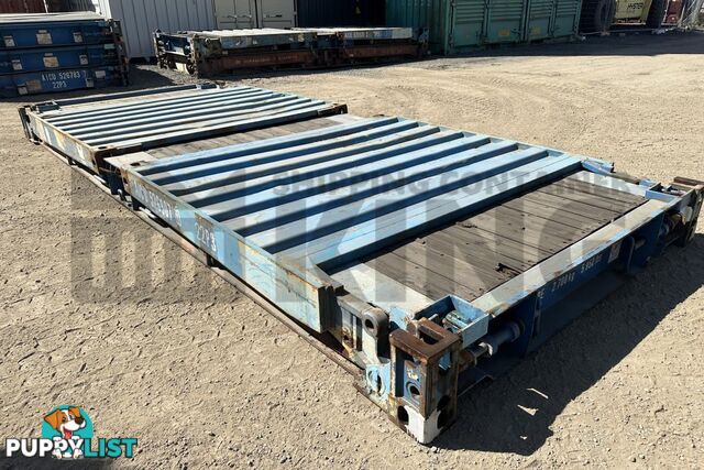 20' FLAT RACK SHIPPING CONTAINER (WITH COLLAPSIBLE ENDS)