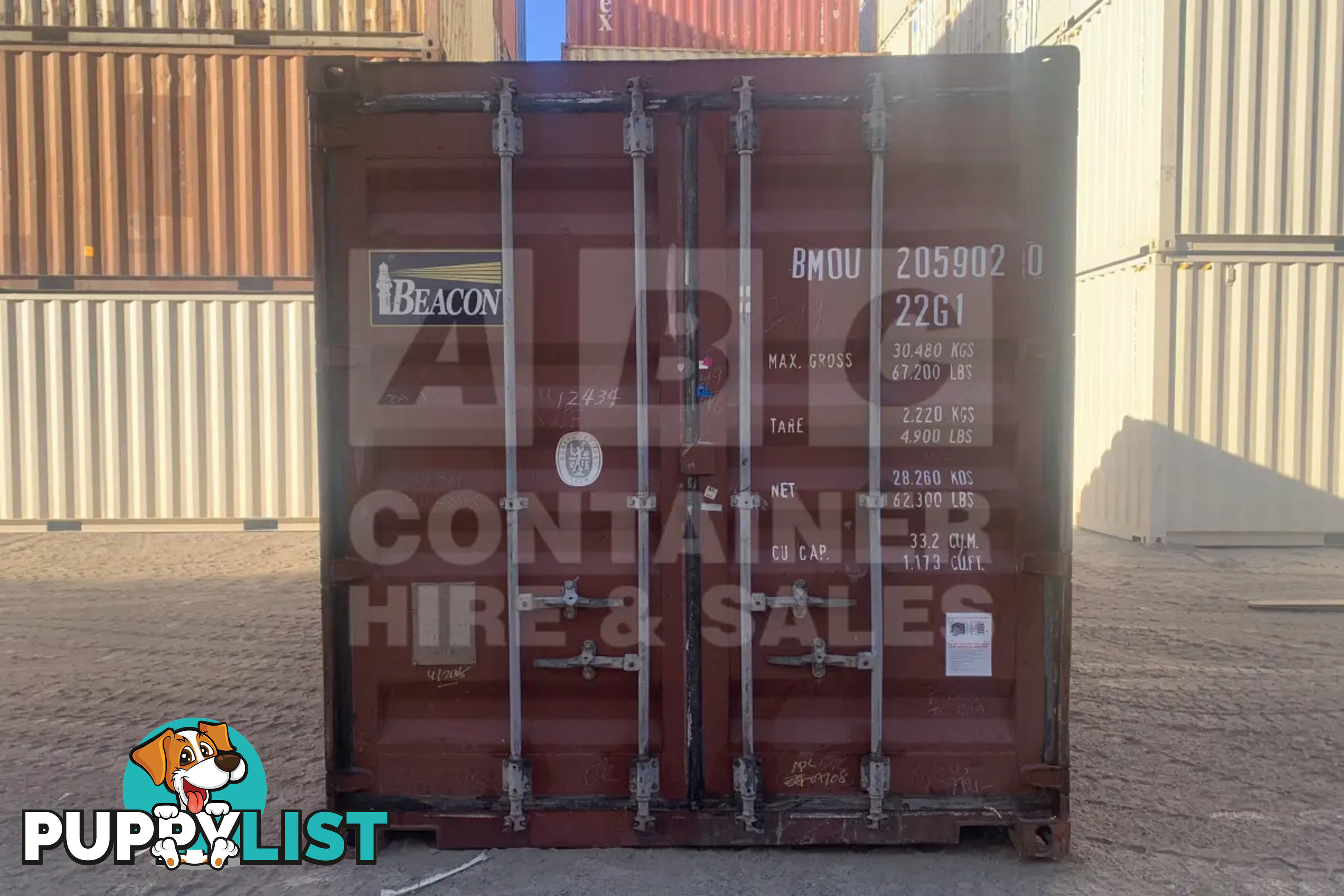 20' STANDARD HEIGHT SHIPPING CONTAINER - in Chinchilla