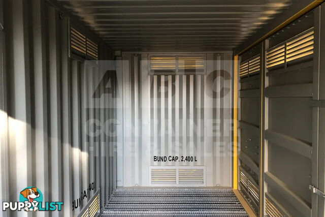20' HIGH CUBE SIDE OPENING DANGEROUS GOODS SHIPPING CONTAINER - in Brisbane