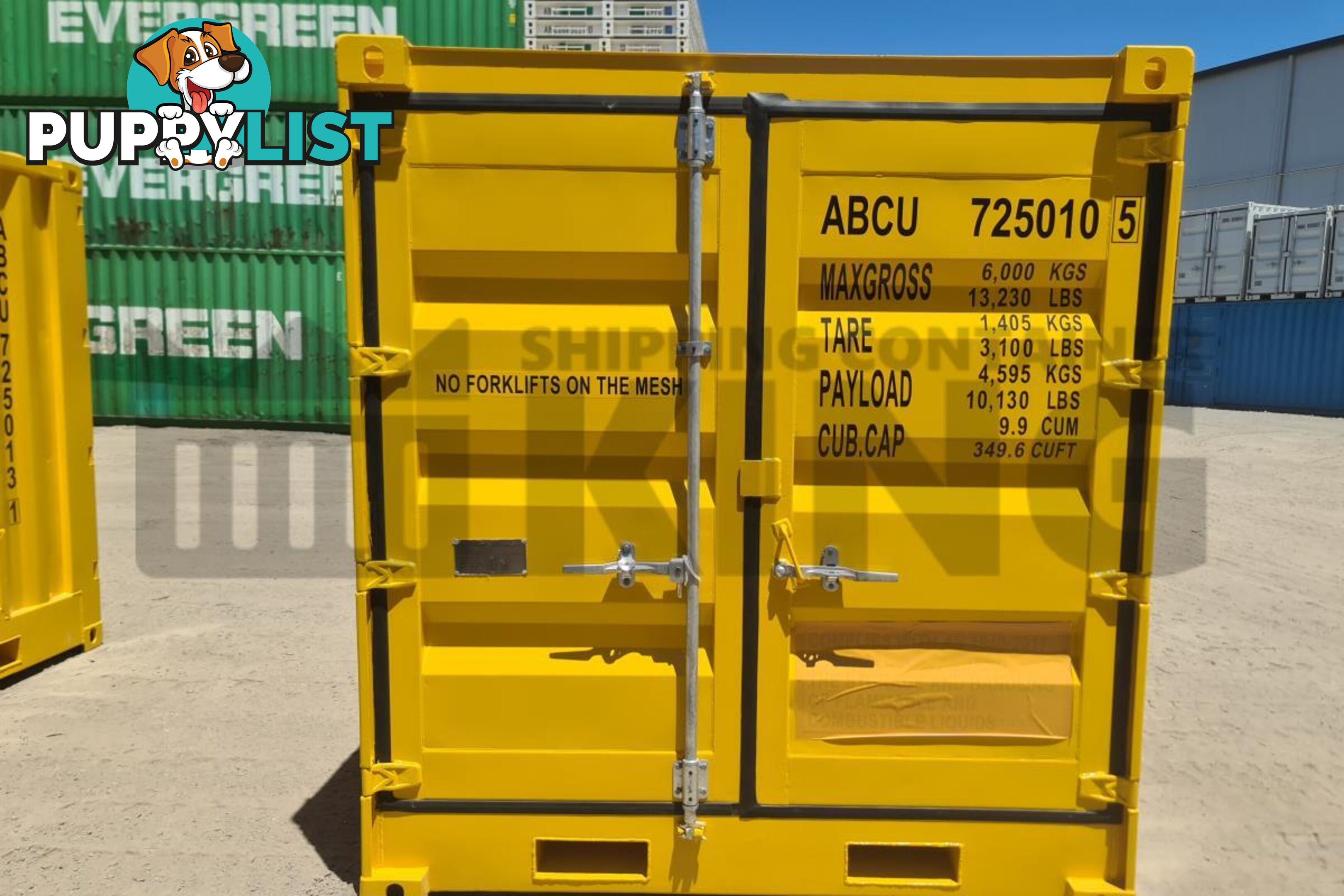 8' DANGEROUS GOODS SHIPPING CONTAINER (4 CORNER POST)