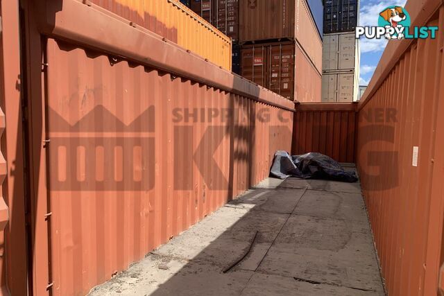 40' STANDARD HEIGHT OPEN TOP SHIPPING CONTAINER (TARP AND BOWS, TIMBER FLOOR)